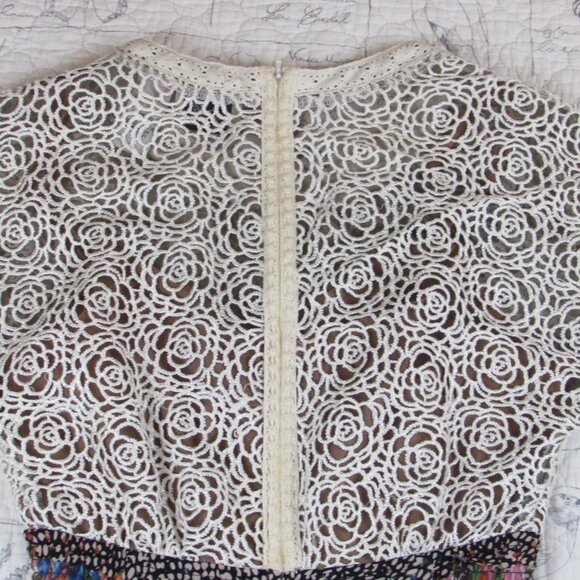 Anthropologie Beguile Byron Lars Lace Study Sheath Short Slv Dress Women Sz 2 - Picture 13 of 16